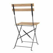 Chaises de terrasse pliantes Perth effet bois (lot de 2) | Bolero - FU539_1