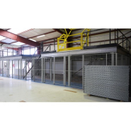 Mezzanine industrielle sur poteaux - augmentation de surface avec structure auto-stable métallique_1