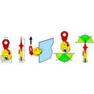 Pince de levage vertical Terrier TSU/STSU - pour plaques d'acier et structures - mécanisme de sécurité intégré_1