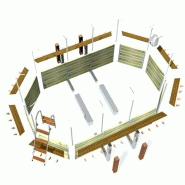 Piscine bois octogonale SIAYAN - 7,30 x 4,20 x h. 1,29 m - Panneaux prémontés et filtration incluse_1