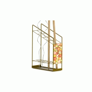 Présentoir mobile en métal - 8 emplacements pour tubes, tiges, tuteurs et barres_1