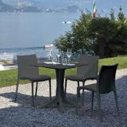 Kit 1 table et 2 chaises extérieures PVC anthracite_1