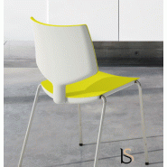 Lot de 2 chaises polyvalentes Loola - Mobel Linea. - Jaune_1