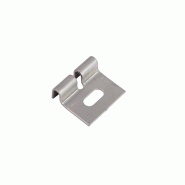 Lot de 4 attaches murales à fixer axor gris inox, h.2 x l.12 x p.9 cm_1