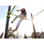 Barre fixe double  - Gamme Street Workout DAMAPRO_2