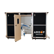 Cabine de protection laser Montable/Démontable avec roulettes et freins - JUT-CABINE-3,3x3,3x2,25m - ARDOP Industrie - Système d'éclairage intérieur LED_1
