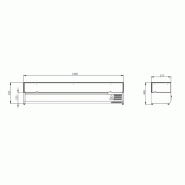 Vitrine réfrigérée à poser THV1800/330 - 1800 x 335 x 435 mm, capacité 8 bacs GN1/4, température +2°+8°C_1