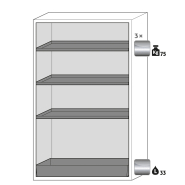 Armoire de sécurité S-CLASSIC-90 modèle S90.196.120.WDAS - Réf 30116-001-33722 - Type 90 avec portes battantes et pieds réglables_1