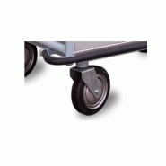 Chariot plateforme à 2 dossiers - capacité 600 kg - roues anti-acide et non marquantes_1