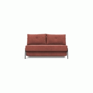 INNOVATION LIVING - Canapé design convertible Cubed 02 Chrome 200x140 cm - Tissu Cordufine Rust_1