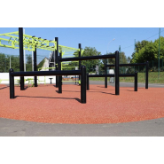 Poutre dessus-dessous x4 - Parcours sportif - Gamme Combattant_1