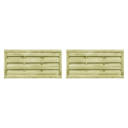 Vidaxl portillons 2 pcs bois de pin imprégné 150x75 cm vert 45320_1