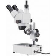 Loupe binoculaire et trinoculaire Bresser avec éclairage halogène puissant