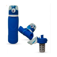 Gourde filtrante compressible 1 litre - Souple, légère et efficace - Osmodyn - silicone_1