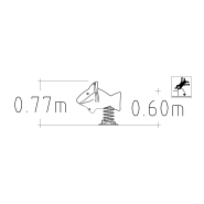 Jeu sur ressort Yabber - 1 place - réf 8057428 - Hags - Fondation à enterrer - Bleu_1