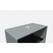 Ufo - poubelle publique Larus - récipient en plastique rotomoulé - capacité 40L & 100L - acier_1