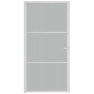 Vidaxl porte intérieure 102,5x201,5 cm blanc verre mat et aluminium 350579_1