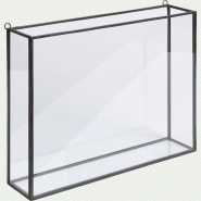 26967400 - vitrine murale en verre et métal - noir - alinea - bibio - l30xl7xh24 cm_1