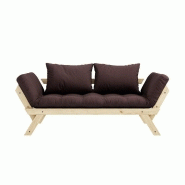 Banquette méridienne convertible futon BEBOP - Pin naturel - Coloris marron - Couchage 75x200 cm - Karup_1
