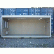 Bungalow de chantier / modulaire / ossature en acier galvanisé / parois en panneau sandwich / isolé / 6.036 x 2.436 x 2.75 m