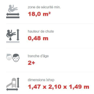 Maisonnette avec table et bancs en acier inoxydable et PEHD - Conforme EN1176 - Référence BT12075_1