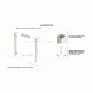 Table haute greko - QUADRIFOGLIO - blanc, orme blanchi_1
