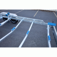 Remorque équipée de têtes double rouleaux articulés et réglables