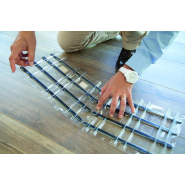 Barrettes de guidage EasyGuide - Kit de pose avec bandes auto-adhésives striées - Marque Romus_1