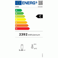 Vitrine réfrigérée droite noire service arrière 230L Atosa_1