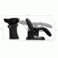 Bac à shampoing avec fauteuil électrique 2 sections pour salon de coiffure - 1106-hz-32845-allbk_1