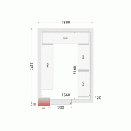 Chambre froide négative CRNF1824 Blanc 1800 x 2400 x 2200 mm TEFCOLD_1