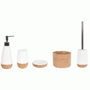 Distributeur de savon en céramique Odemira - blanc - finition brillante - hauteur 21 cm - diamètre 7.5 cm_1