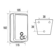 Distributeur de savon - Pellet ASC - 850 ml - Inox 304 - Finition brossée_1