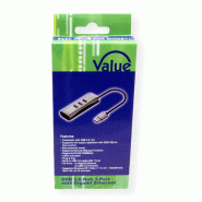 VALUE Convertisseur USB 3.2 Gen 1 - Gigabit Ethernet +Hub 3x_1