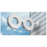 Enseigne drapeau optique LED - Éclairage programmable et garantie 3 ans_1