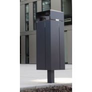 Nanuk - cendrier corbeille MMCité 1 a.S. - conception intelligente en bois, métal ou acier avec couvercle optionnel_1