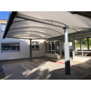 Préau d'école, crèche, garderie, collège ou lycée sur mesure - En toile tendue de qualité - Texabri_1