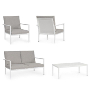 Salon de terrasse Konnor blanc avec accoudoir CX21_1