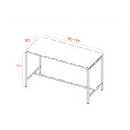 Table de réunion haute SPINA - collaborative et ergonomique - capacité 4 à 6 personnes_1