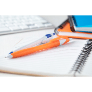 Stylo à bille - plastique orange - encre bleue - 7g_1