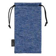 Étui à lunettes en microfibre RPET - avec cordon de serrage - couleur bleu - poids 8g_1