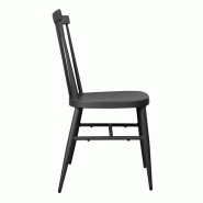 Chaises en aluminium Windsor noires - Lot de 4 - DX686 | Bolero_1