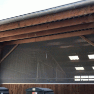 Filet brise-vent fixe et sectionnel - protection contre les intempéries avec ventilation, ignifuge M1/M2, garantie 10 ans_1