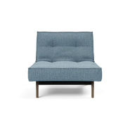 Innovation Living - Fauteuil Splitback Eik Convertible Lit 90x115 cm - Pieds en Chêne Noyer - Tissu Mixed Dance Light Blue_1