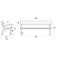 Banc public Vitoria - 3 lames en bois exotique avec traitement fongicide, insecticide et hydrofuge - Piétement en fonte ductile_1