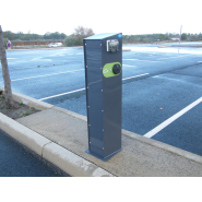 Borne de recharge pour voiture électrique - prise type 2 - charge 7.4 kW par véhicule - protection époxy - dimensions H1300mm x L300mm_1