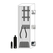 Armoire de stockage intérieure pour bouteilles de gaz G-CLASSIC-30 modèle G30.205.060.R - Réf 30686-001-30687 - Sécurité conforme NF EN 14470-2_1