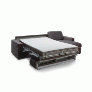 Canapé d'angle convertible Maestro - Velours gris anthracite - Matelas Excellence Literie 18 cm - Couchage 140x197 cm_1