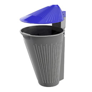 Corbeille en polyéthylène haute densité - Traitée anti UV et anti graffiti - HELICE - Capacité 55 L_1