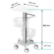E Cart LD 6 - Chariot informatique médical pré-configuré pour table de travail - Ergonoflex - 25 kg_1
